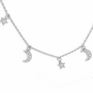 White Cubic Zirconia Anklet in 92.5 Sterling Silver
