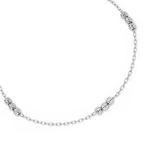 White Cubic Zirconia Anklet in 92.5 Sterling Silver