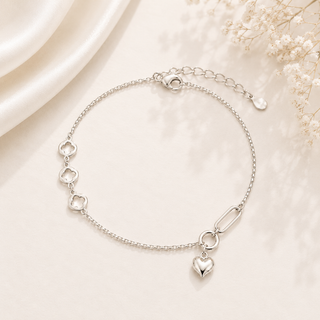 White Cubic Zirconia Anklet in 92.5 Sterling Silver