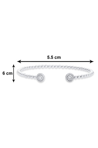 Nipura 925 Sterling Silver Classic Zircon Spring Bracelet