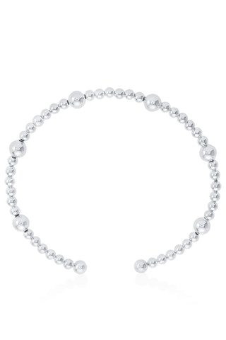 Nipura 925 Sterling Silver Classic Beaded Spring Bracelet