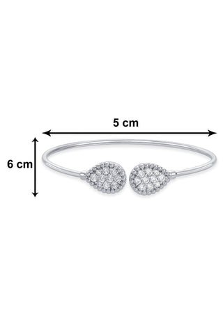 Nipura 925 Sterling Silver Zircon Pop Bangle