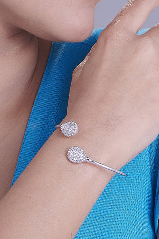 Nipura 925 Sterling Silver Zircon Pop Bangle