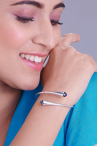 Nipura 925 Sterling Silver Cleo Blue Bangle