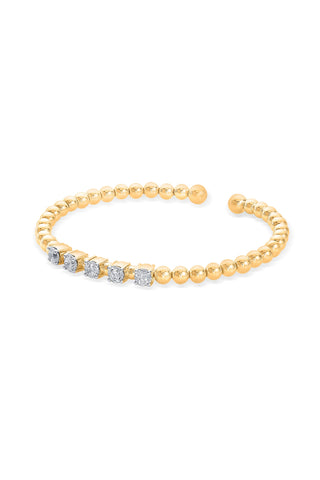 Nipura 925 Sterling Silver Vani Spring Bracelet- Golden