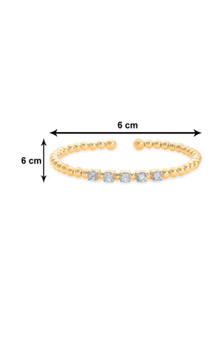 Nipura 925 Sterling Silver Vani Spring Bracelet- Golden