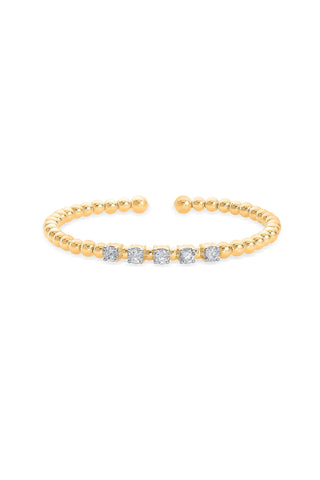 Nipura 925 Sterling Silver Vani Spring Bracelet- Golden