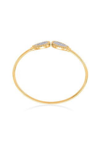 Nipura 925 Sterling Silver Zircon Pop Bangle- Golden