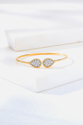 Nipura 925 Sterling Silver Zircon Pop Bangle- Golden