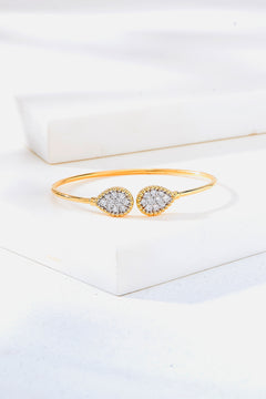 Nipura 925 Sterling Silver Zircon Pop Bangle- Golden