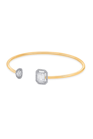 Nipura 925 Sterling Silver Elegance Sparkle Bangle - Golden