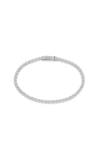 Nipura 925 Sterling Silver Tennis Bracelet studded with Cubic zircon stones