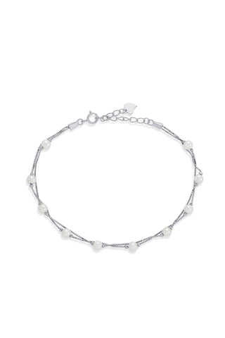 Nipura 925 Sterling Silver Venus Beaded Pearl Bracelet