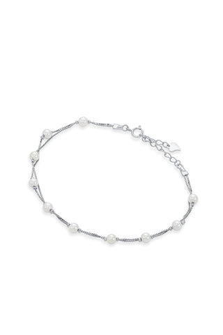 Nipura 925 Sterling Silver Venus Beaded Pearl Bracelet