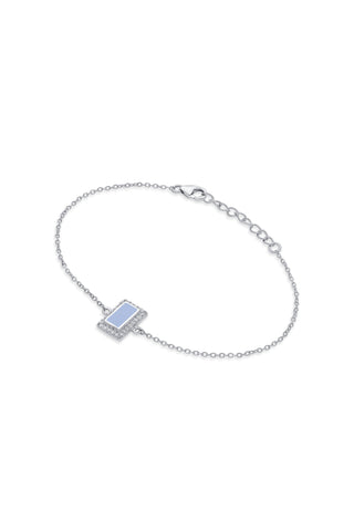 Nipura Elegant 925 Sterling Silver Blue Enamel Bracelet