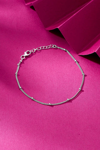 Nipura 925 Sterling Silver Plain Ball Chain Bracelet