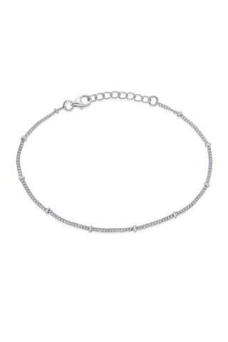 Nipura 925 Sterling Silver Plain Ball Chain Bracelet