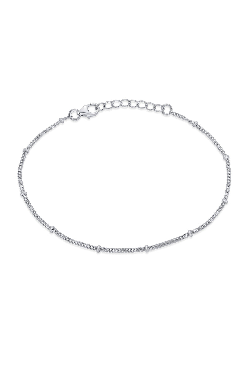 Nipura 925 Sterling Silver Plain Ball Chain Bracelet