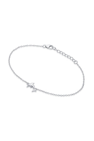 Nipura 925 Sterling Silver Plain Dolphin Bracelet