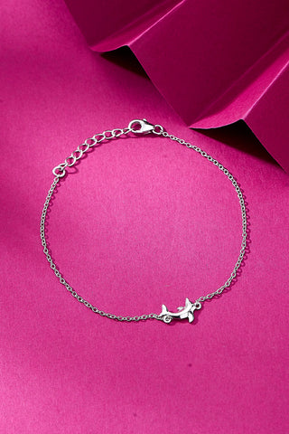 Nipura 925 Sterling Silver Plain Dolphin Bracelet