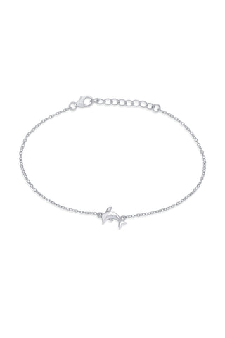 Nipura 925 Sterling Silver Plain Dolphin Bracelet