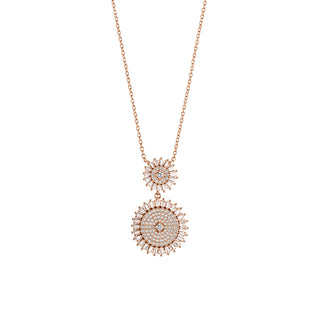 White CZ 92.5 Sterling Silver Chain with Rosegold finish | Nipura