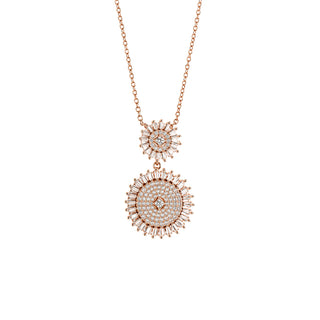 White CZ 92.5 Sterling Silver Chain with Rosegold finish | Nipura
