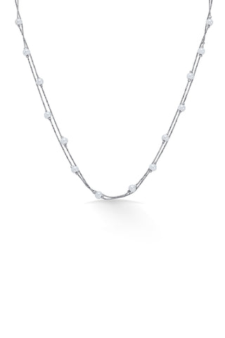 Nipura 925 Silver Marina Pearl Layered Necklace