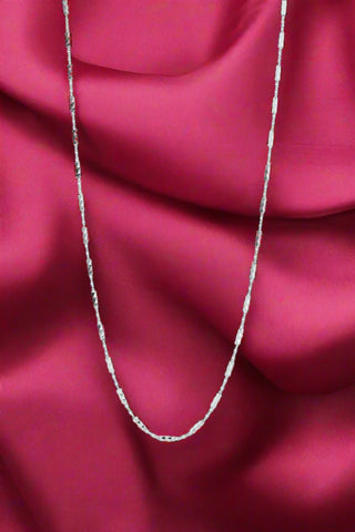 Nipura 925 Sterling Silver Diamond-cut Popcorn Chain