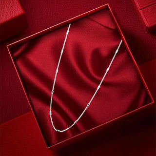 Nipura 925 Sterling Silver Long Bead Box Chain