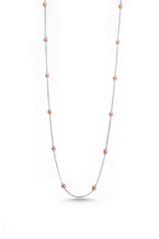 Nipura 925 Sterling Silver Solid Popcorn Chain- Rosegold