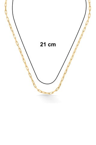 Nipura 925 Sterling Silver Golden Chic Chain Necklace