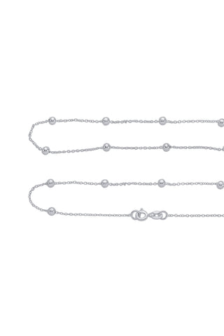 Nipura 925 Sterling Silver Stylish Flexible Box Design Chain with Silver Balls