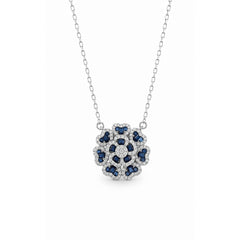 Dark Blue & White CZ Sterling Silver Chain | Nipura