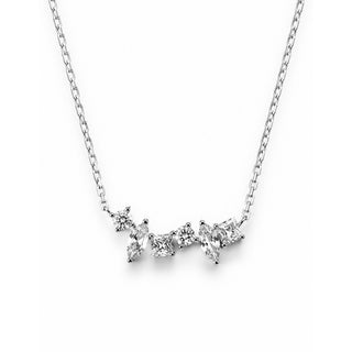 white CZ Sterling Silver Chain | Nipura