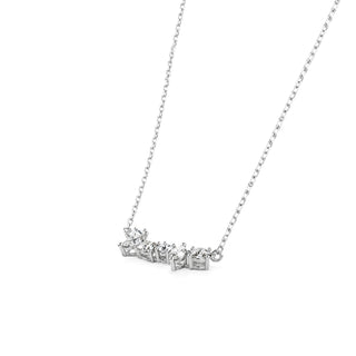 white CZ Sterling Silver Chain | Nipura