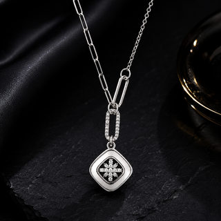 White CZ Sterling Silver Chain | Nipura