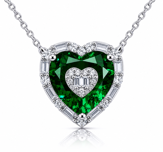 Nipura Bottle Green & White CZ Sterling Silver Chain