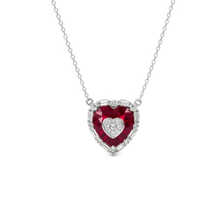 Red & White CZ Sterling Silver Chain | Nipura