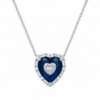 Dark Blue & White CZ Sterling Silver Chain | Nipura
