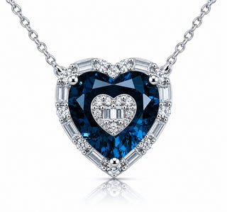 Dark Blue & White CZ Sterling Silver Chain | Nipura
