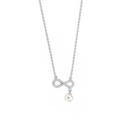White Chain with Rhodium finish CZ Sterling Silver Chain | Nipura