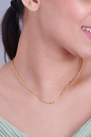 Nipura 925 Sterling Silver Golden Chic Chain Necklace