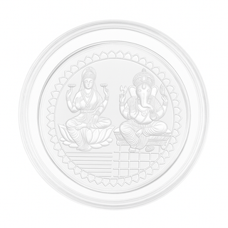 10g 999 Pure Silver Ganesh & Laxmi Coin | Divine Blessings in Blister Packaging