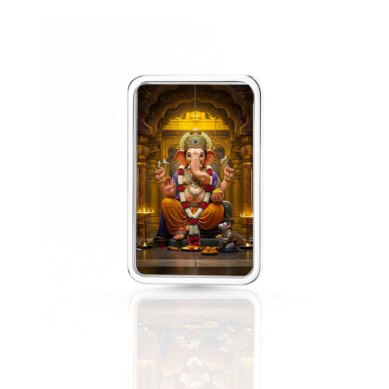 Nipura Divine Elegance – Lord Ganesha Silver Bar (Acrylic Painted) 20g 999 Purity