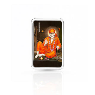 Nipura Shirdi Sai Silver Bar  (Acrylic Painted) 10g 999 Purity