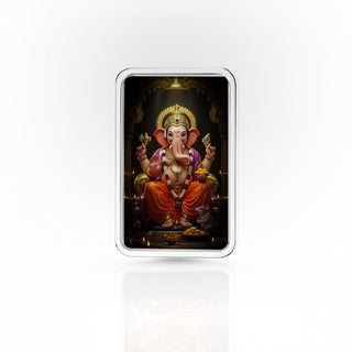 Nipura Divine Elegance – Lord Vinayaka Silver Bar (Acrylic Painted) 10g 999 Purity