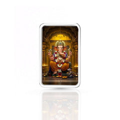 5g Lord Ganesha – Divine Elegance Silver Bar (Acrylic Painted) 999 Purity