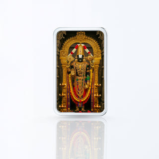 Nipura Grace of Tirupati – 5g Lord Balaji 999 Silver Bar (Acrylic Painted)