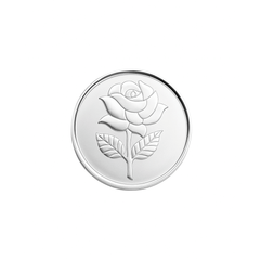 5g Flower Embossed 999 Pure Silver Coin, Round Shape | Nipura gift pack